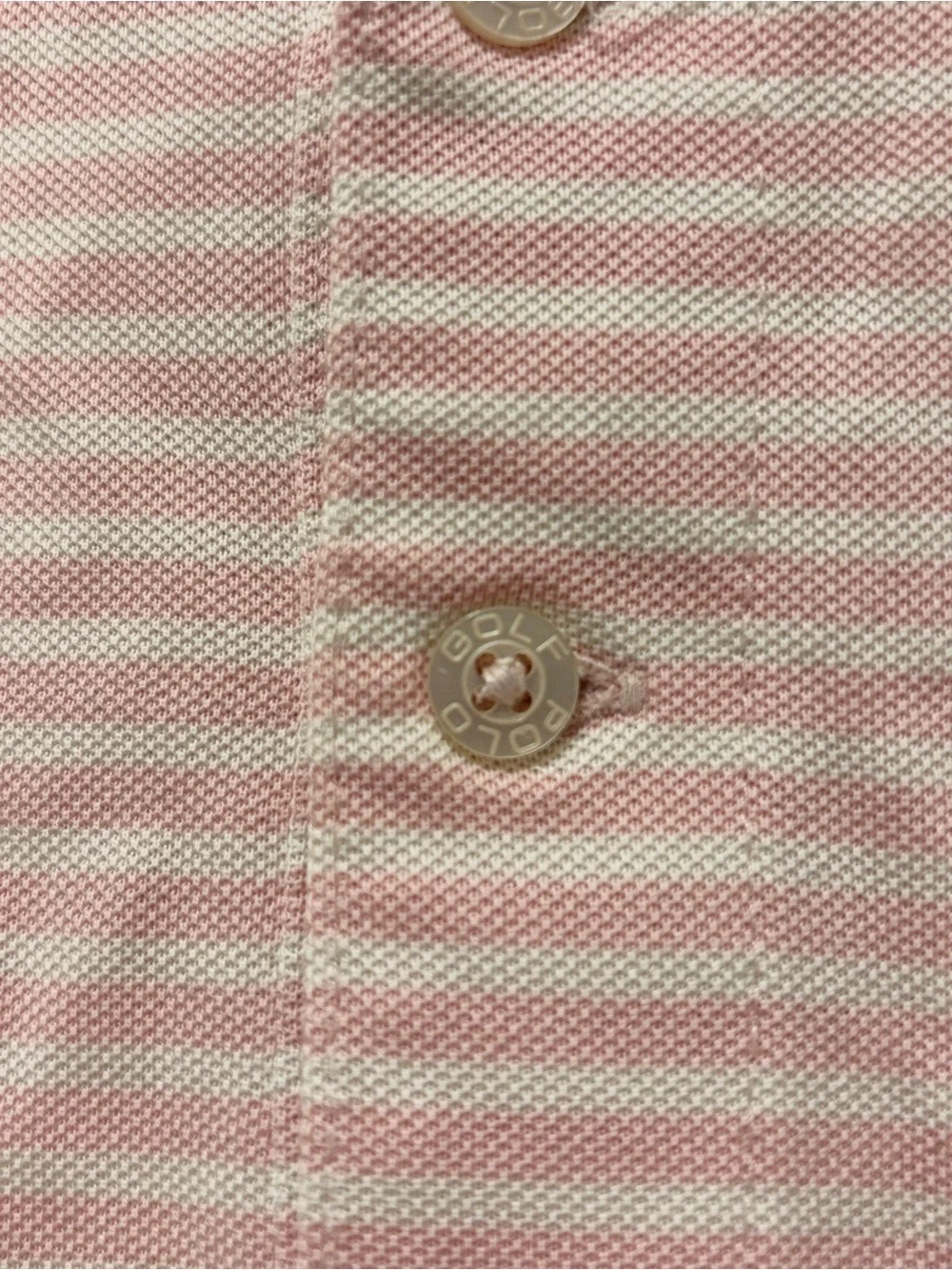Ralph Lauren Light Pink & White Striped Polo
